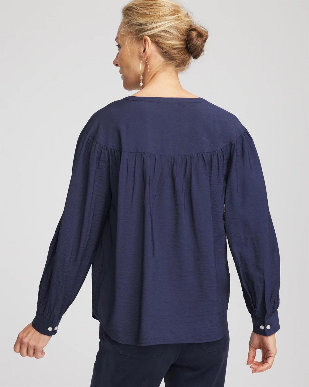 Chico's Customer Favorite - Woven Relaxed-Fit Shirt Passport Blue
