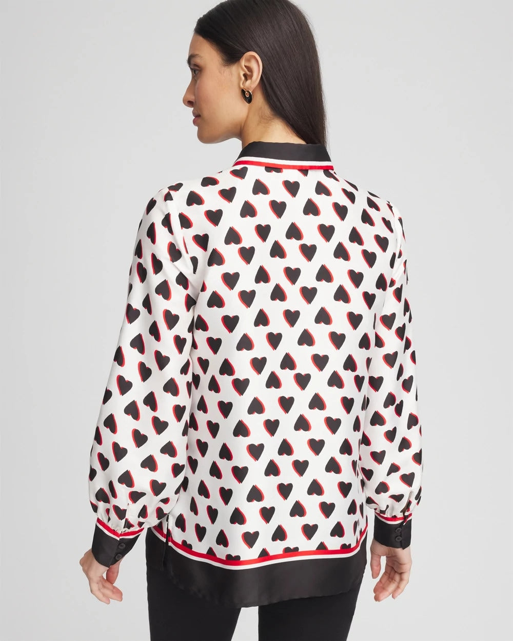 Chico's Discount - Classic Valentine's Day Blouse Black