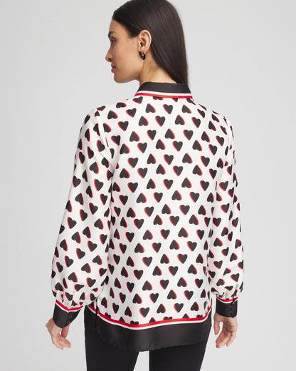 Chico's Discount - Classic Valentine's Day Blouse Black