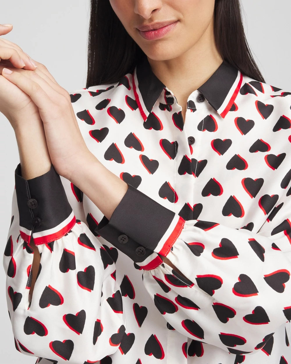 Chico's Discount - Classic Valentine's Day Blouse Black