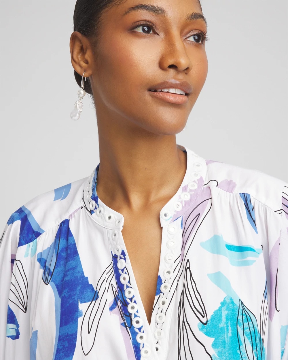 Chico's Special Offer - Batwing Sleeve Top Paradiso Blue