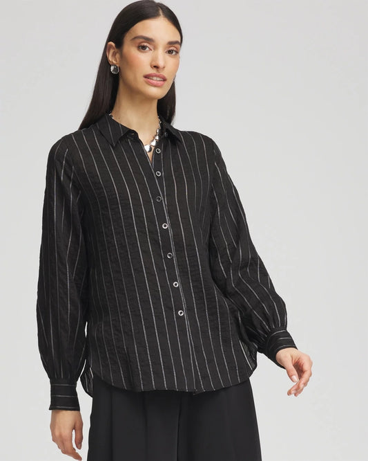 Chico's Trusted - Classic Soft Button-front Blouse Black