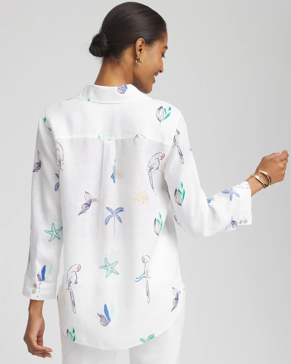 Chico's Discount - No Iron™ Island Linen Shirt Optic White