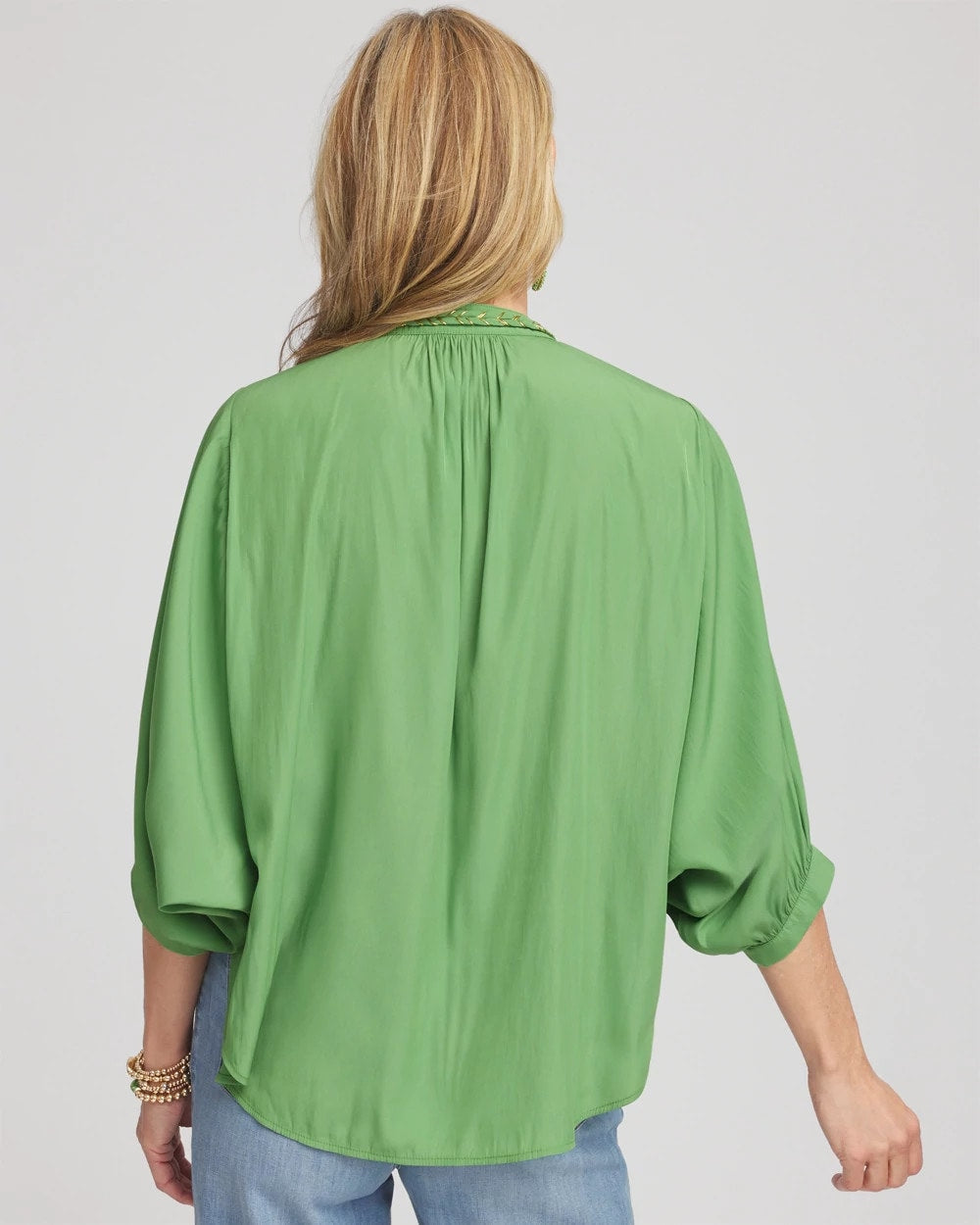 Chico's Sale - Braided Batwing Blouse Salted Lime