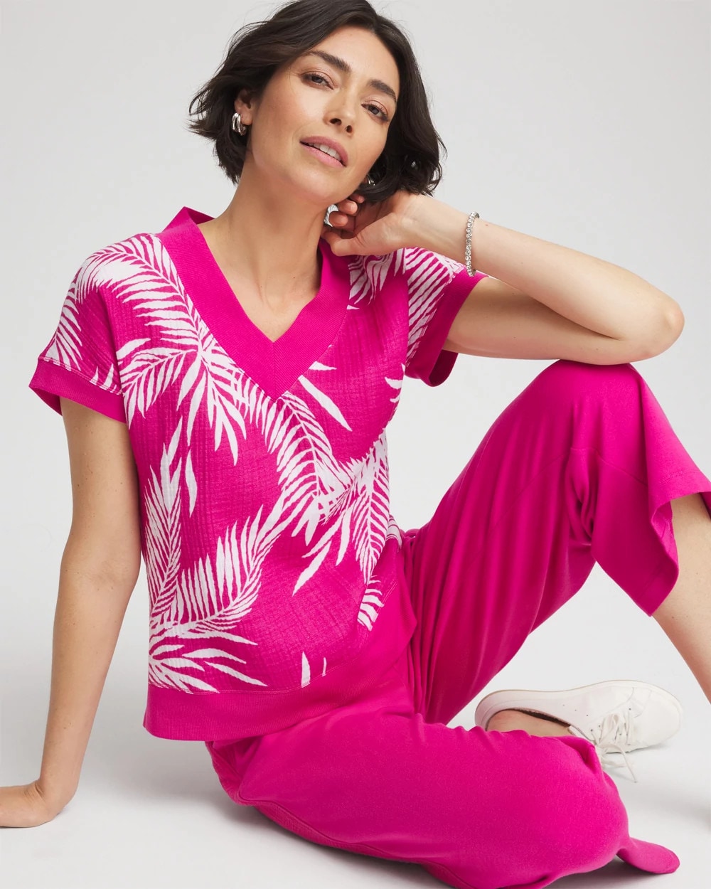 Chico's Sale - Zenergy® Tropical Gauze Top Crushed Berries