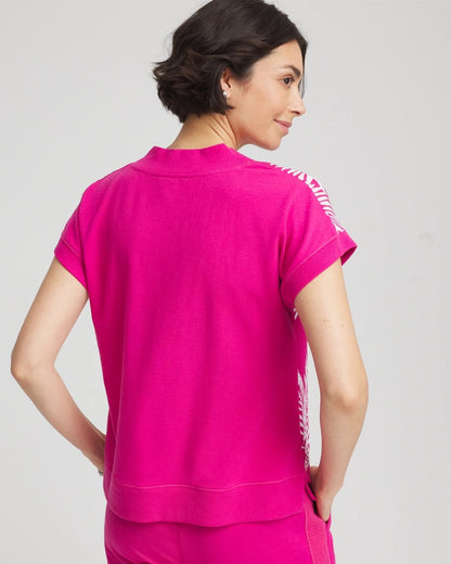 Chico's Sale - Zenergy® Tropical Gauze Top Crushed Berries