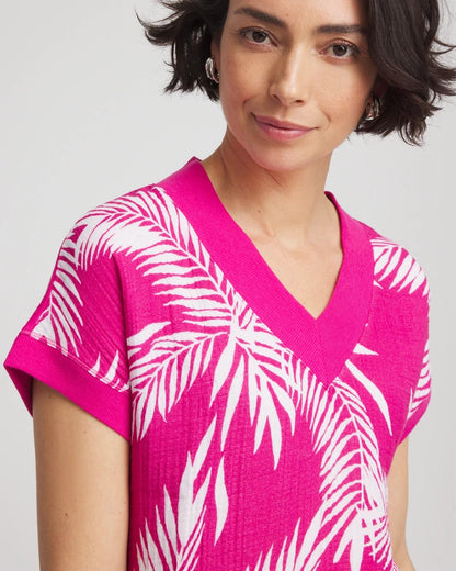 Chico's Sale - Zenergy® Tropical Gauze Top Crushed Berries