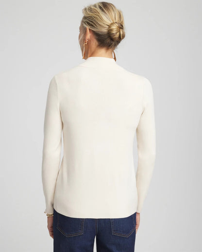 Chico's Great Value - Ella Mockneck Sweater English Cream