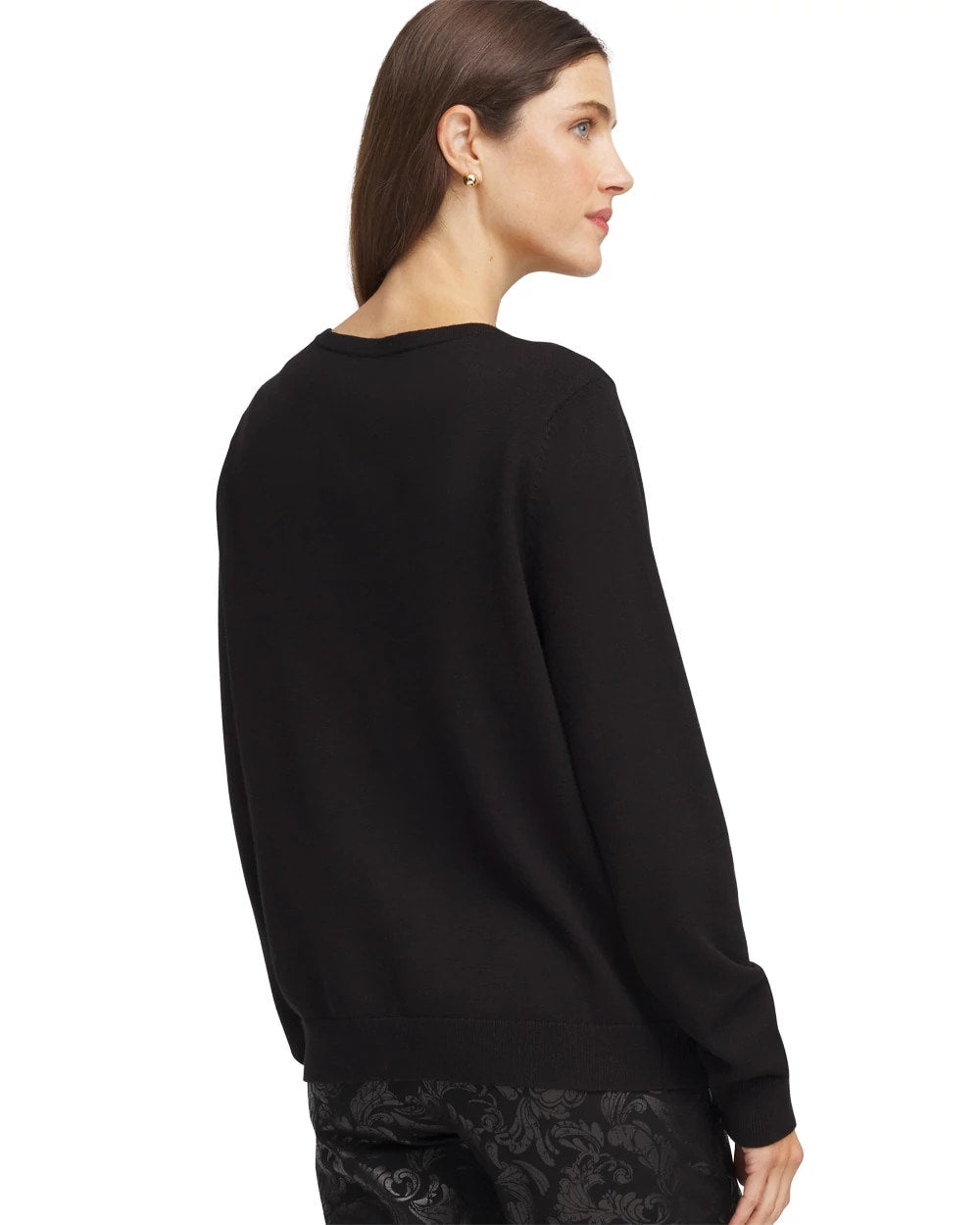Chico's New - Ombré Rhinestone Cardigan Black