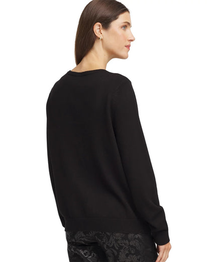 Chico's New - Ombré Rhinestone Cardigan Black