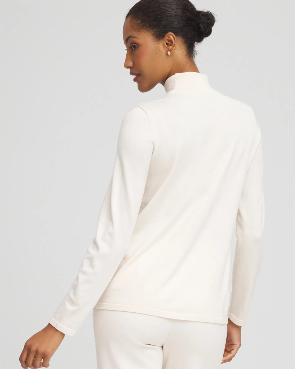 Chico's Great Value - Ella Embellished Mockneck Sweater English Cream