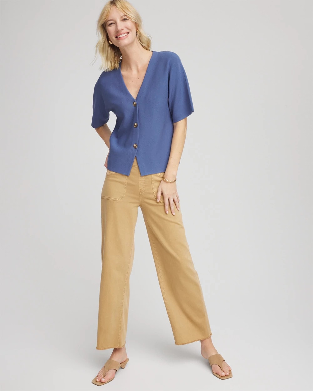 Chico's Recommended - Dolman Cardigan Blue Lotus
