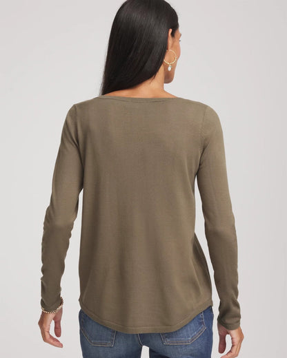 Chico's Sale - Ella Bateau Pullover Sweater Nettle Leaf