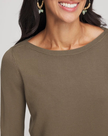 Chico's Sale - Ella Bateau Pullover Sweater Nettle Leaf