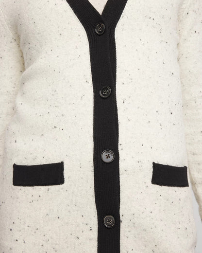 Chico's Essential - Tipped Lady Jacket Cardigan English Cream