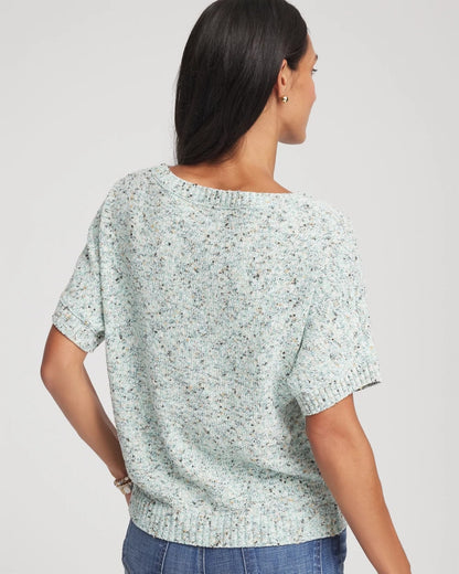 Chico's Essential - Textured Dolman Pullover Sweater Blue Menthe