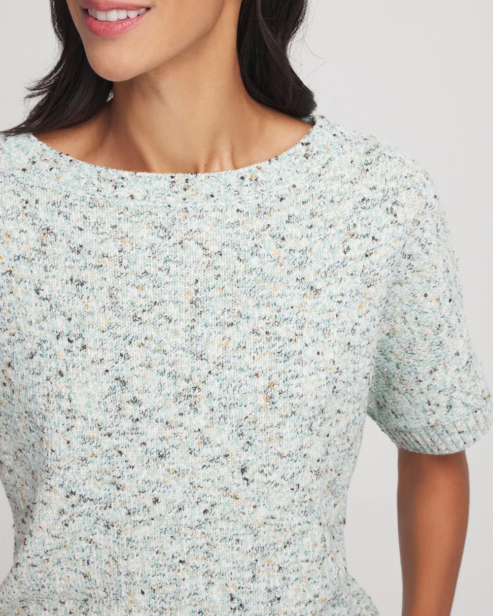 Chico's Essential - Textured Dolman Pullover Sweater Blue Menthe
