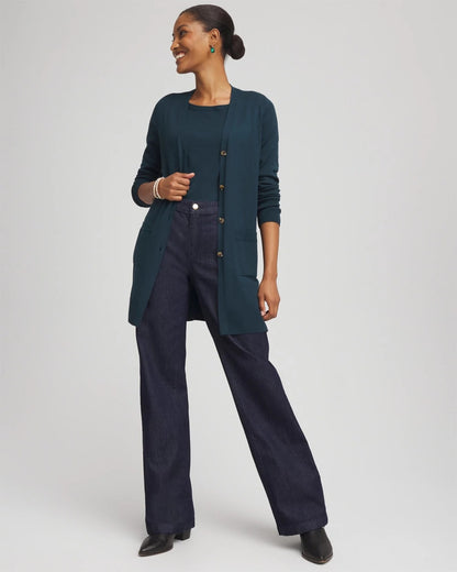Chico's Quality - Ella Boatneck Sweater Teal Shadow