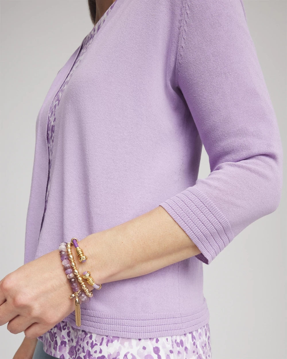 Chico's Top Pick - Summer Romance Short Cardigan Gentle Lavender