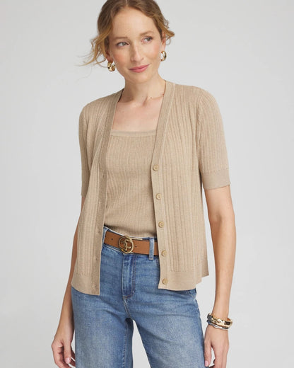 Chico's Recommended - Rib Stitch Pullover Tank Sycamore