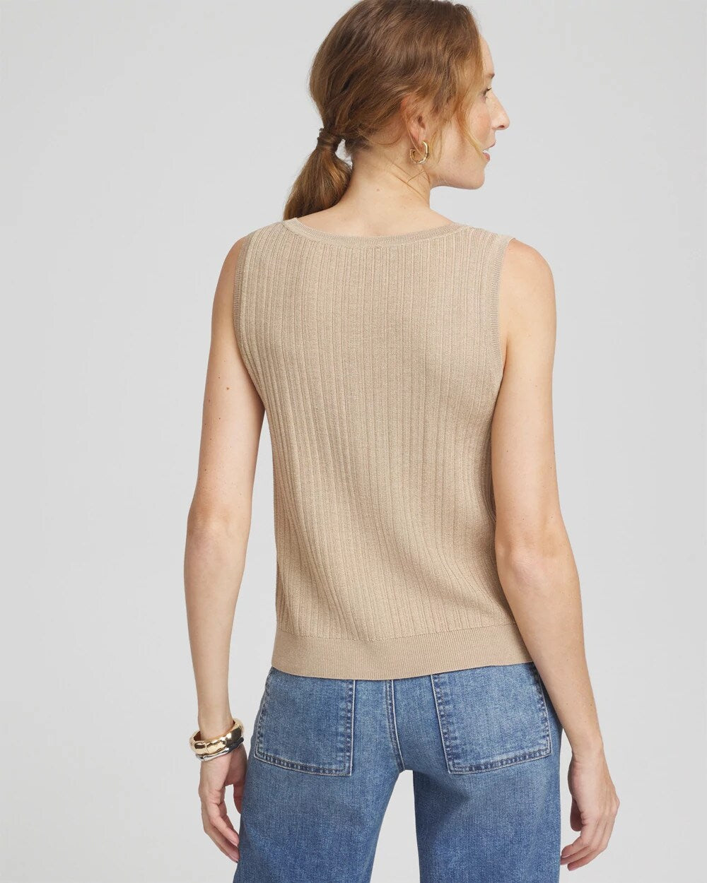 Chico's Recommended - Rib Stitch Pullover Tank Sycamore