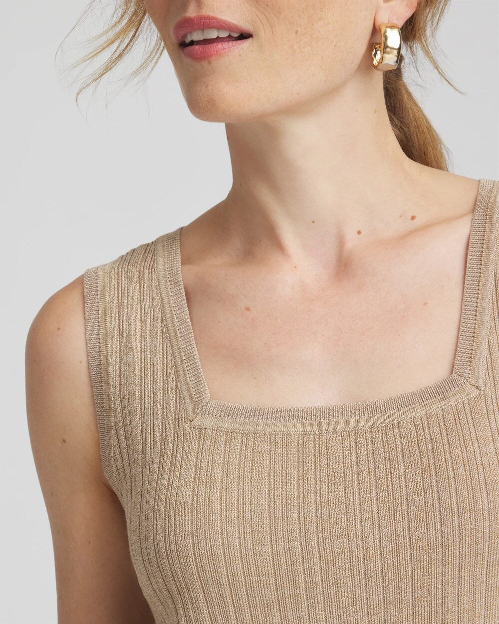 Chico's Recommended - Rib Stitch Pullover Tank Sycamore