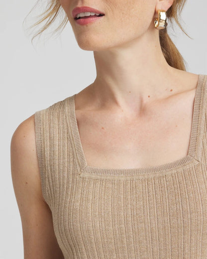 Chico's Recommended - Rib Stitch Pullover Tank Sycamore