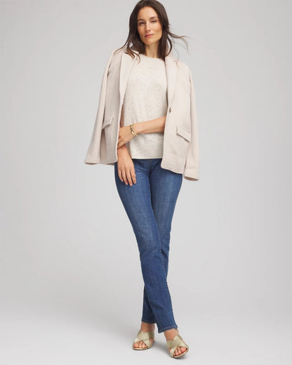 Chico's Value - Crewneck Cashmere Pullover Sweater Light Gray
