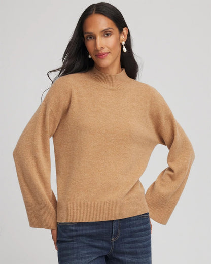 Chico's Hot Sale - Cashmere Mockneck Sweater Camel