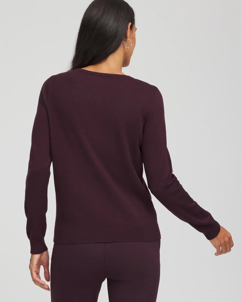 Chico's Recommended - Embellished Crewneck Cardigan Night Bloom