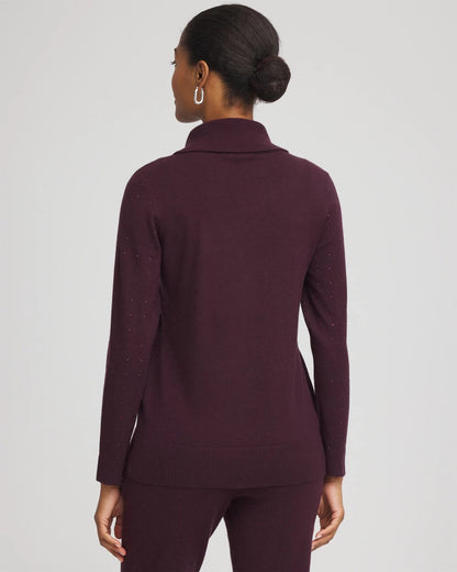 Chico's Great Value - Zenergy® Luxe Diamante Cowlneck Tunic Night Bloom