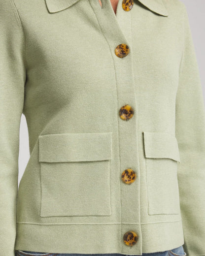 Chico's Smart Buy - Button-Front Cardigan Jacket Sage Meadow