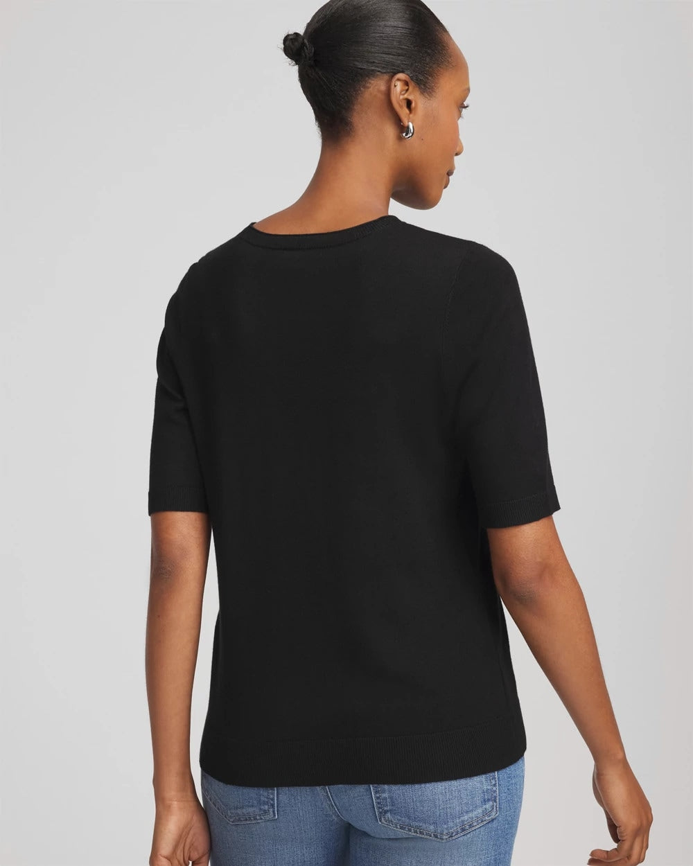 Chico's Latest - Ella Classic-Fit Sweater Tee Black