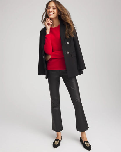 Chico's Essential - Crewneck Cashmere Pullover Sweater Red