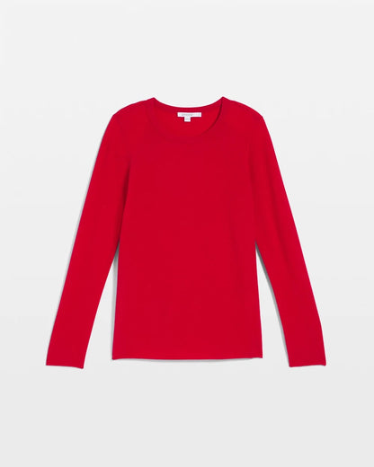 Chico's Essential - Crewneck Cashmere Pullover Sweater Red