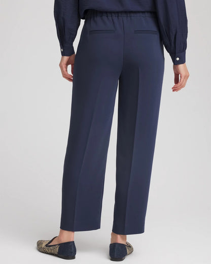 Chico's Exclusive - Stretch Crepe Tapered Ankle Pants Passport Blue