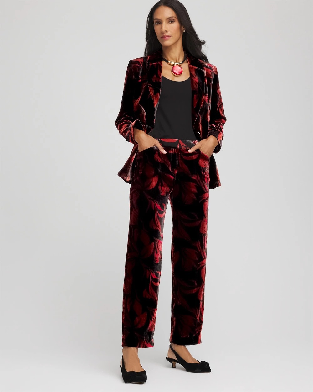 Chico's Great Value - Velvet Rose Slim Ankle Pants Black