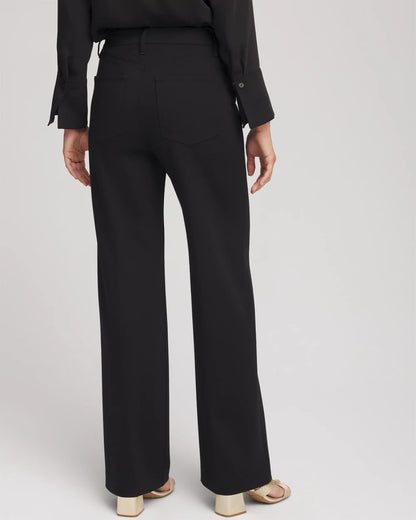 Chico's Top Pick - Five-Pocket Wide-Leg Ponte Pants Black