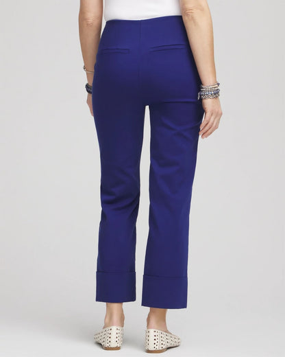 Chico's Hot Sale - Stretch Sateen Cropped Pants Blue Casa