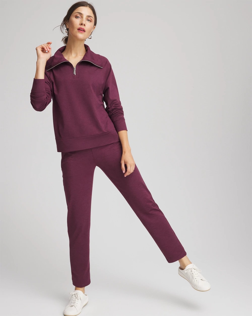 Chico's Recommended - Zenergy® Cloud Tapered Ankle Pants Blackened Burgundy