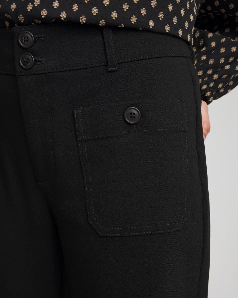 Chico's Popular - Emme Four Pocket Straight Cropped Pants Black