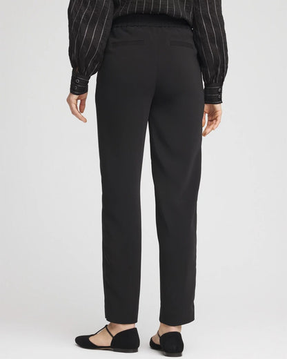 Chico's Special Offer - Crepe Side-Zip Tapered Ankle Pants Black