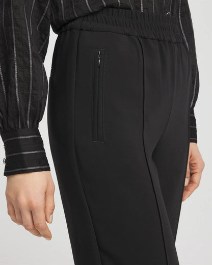 Chico's Special Offer - Crepe Side-Zip Tapered Ankle Pants Black