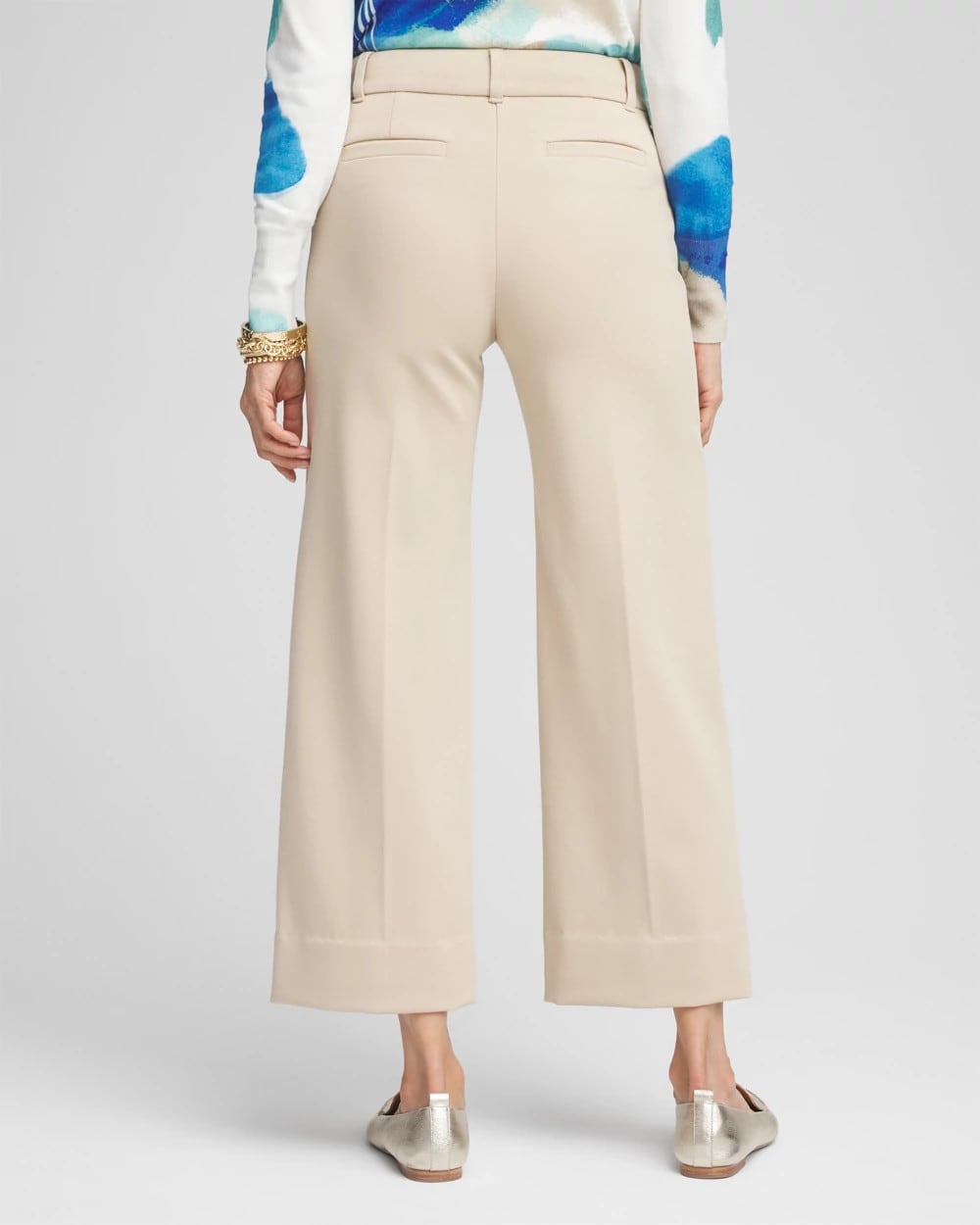 Chico's Discount - Button Knit Twill Cropped Pants Wild Truffle