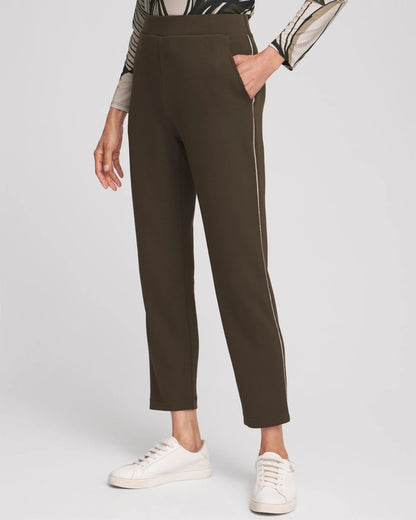 Chico's New - Zenergy® Caviar Bead Scuba Ankle Pants Primordial Forest