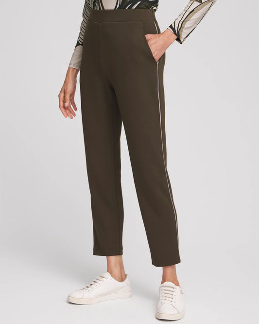 Chico's New - Zenergy® Caviar Bead Scuba Ankle Pants Primordial Forest