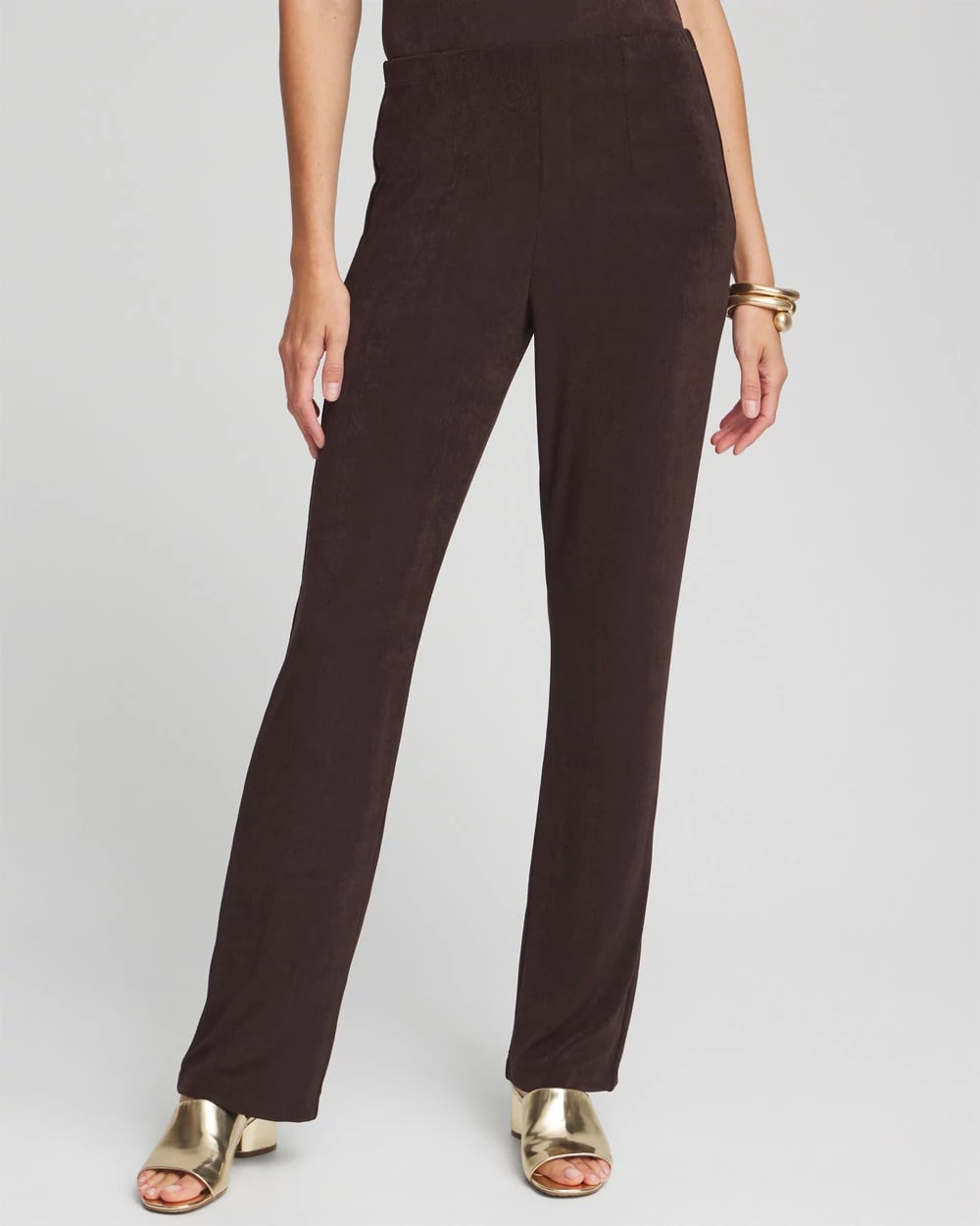 Chico's Trusted - Petite Travelers™ No Tummy Pants Cocoa Bean