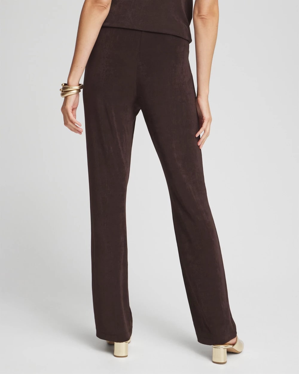 Chico's Trusted - Petite Travelers™ No Tummy Pants Cocoa Bean
