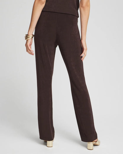 Chico's Trusted - Petite Travelers™ No Tummy Pants Cocoa Bean