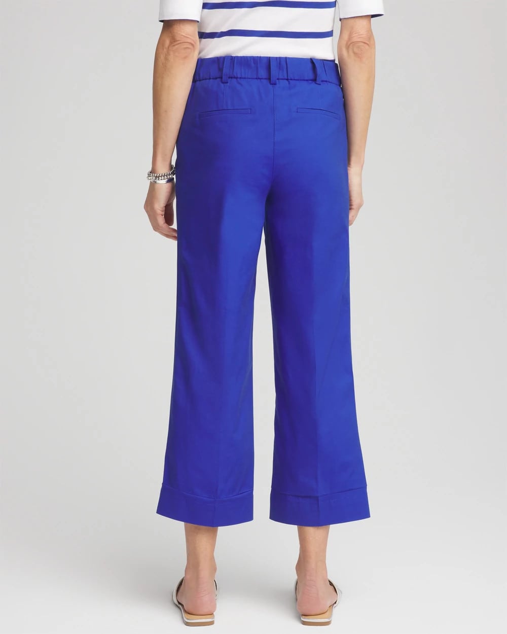 Chico's Best Seller - Lightweight Relaxed Straight Cropped Pants Rich Cobalt